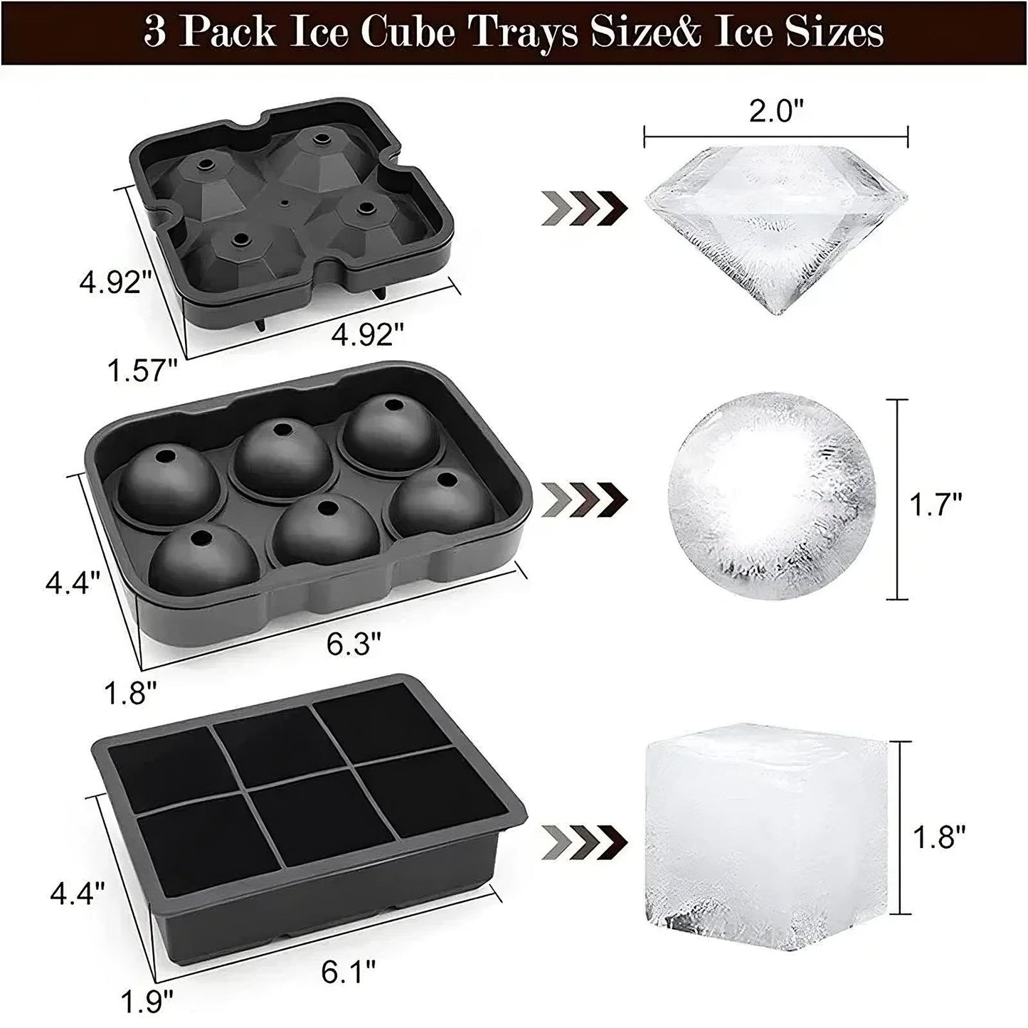 Silicone Ice Ball Mold Tray